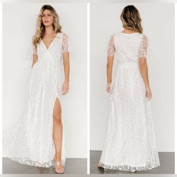 Baltic Born Dresses & Skirts - Baltic Born White Floral Lace Maxi Dress